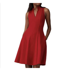 BLACK HALO red Antoinette fit and flare dress sz 2